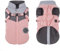 Savlot Hundejacken für den Winter Winddicht Wasserdicht 2 in 1 Outfit Kaltwettermantel Hundewestengeschirr Welpen Winter Warme Jacke Reflektierende Welpenjacke(S, Pink + Grau)