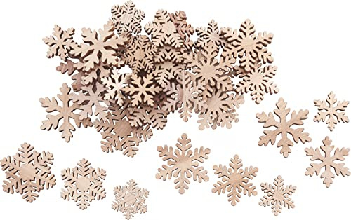 VBS Streuteile Schneeflocke Dorset 36 STK 3.0-4.4 cm Sperrholz Natur