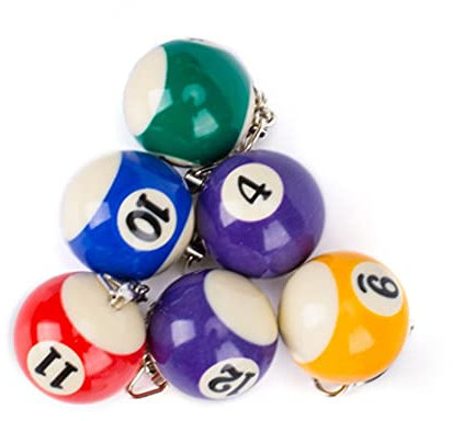 1 porte-clés de billard avec pendentif confortable et respectueux de l'environnement, taille moyenne, autres pierres précieuses, conforme à l'image., M