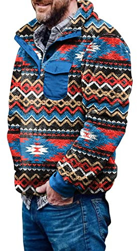 Kobilee Felpa Invernale Uomo Pesante Pullover Vintage Casual Maglione Abbigliamento Hoodie Sportivi Caldo Manica Lunga Felpe in Pile Sweatshirt Peluche