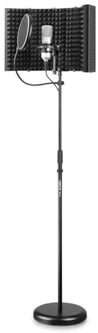 Vonyx CM300S USB Studio Mikrofon inkl. Ständer, Schallschutz, Pop-Filter - Titan