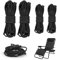 Vasemele 4 Stück Gummiband für Liegestuhl - Elastisches Gummibänder Ersatzteile Universal für Liegestuhl - Schwarz - Modern - Outdoor