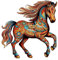 Blumuze Wooden Jigsaw Puzzle - Running Horse Unique Shaped Animal for Adults and Kids With Wood Gift Box, 220 Pieces - L-33.5 * 35cm