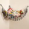 Stuffed Animal Hammock Hanging Net for Soft Toy Storage Organizer Teddy Bear Net Plush Holder Boho Macrame Toy Holder-Black