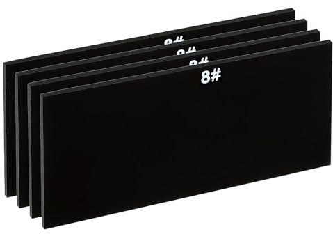 PATIKIL Soudure Len Ombre 8 Verre 4-1/4x 2, 4 Paquet Durci Verre Noir Obscurcissement Filtre Plaques Couvercles Remplacement pour Soudure Casque Capuche