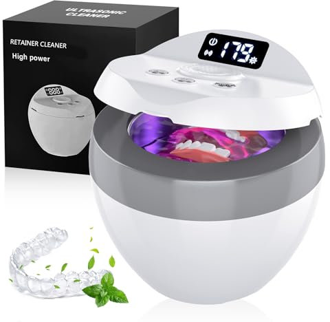Ultrasonic Retainer Cleaner, Denture Cleaner for Dental Appliances, 200ML