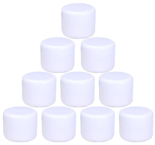 JAWSEU 10 Pièces Pots Cosmétiques Vide en Plastique, Pots de Crème Vides Pot Cosmétique Vide Contenants Cosmétiques Petite Pots de Voyage Ronds Cosmétique pour Maquillage Crème Baume à Lèvres
