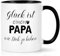 Joymaking Kaffeetasse Geschenk für Papa Vatertagsgeschenk Geburtstagsgeschenk Geschenkidee Tasse Papa mit Spruch - Glück ist einen Papa wie dich zu haben, Schwarz 320ml