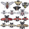 INFUNLY 13 Stück Pailletten-Bienen-Aufnäher, Hummel, Zum Aufbügeln, Applikation, Insekt, Bestickte Aufnäher, Aufnäher, Bienen-Aufnäher, Abzeichen, Motiv-Applikation, Dekoration Für DIY-Kleidung, T-Sh