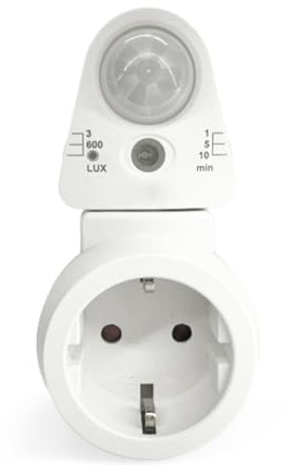 YMPA Bewegungsmelder PIR Schuko Steckdose 230V Zwischenstecker innen Timer drehbar