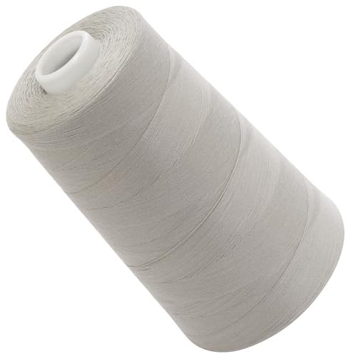 AERZETIX - C72901 - Bobina cono di filo per cucire 120 (40/2) 4000 m - in poliestere - colore grigio perla - sartoria merceria corda cordone cucito abbigliamento pelletteria