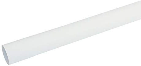 Fallrohr 60 mm 1 Meter mit Muffe Aluminium weiss