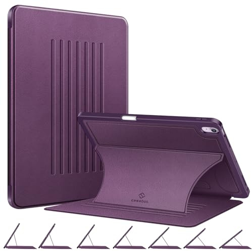 Fintie Schutzhülle mit magnetischem Ständer für iPad Air 13 Zoll (M3) 2025, (M2) 2024, mehrere Winkel, stoßfest, robust, weiche TPU-Hülle mit Stifthalter, automatischer Schlaf-/Wachmodus, Violett