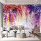 Panorama Carta da Parati Murale 200 x 140 cm (WxH), Pittura Acquerello Glicine Carta da Parati Fotografica, Colorato Carta da Parati Murale, Adesivo da Parete Poster Decorativo con Effetto 3D