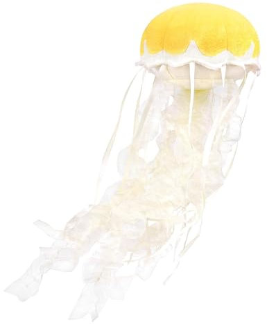 Tiny Heart Quallen-Plüschtier für Kinder, Gelb Qualle, 15cm/6” Simulation eines süßen Qualle Plüschtiers,Marine Life Series, weiches Stofftierkissen geeignet für Schlafzimmer Wohnzimmerdekoration