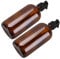 2st Reisekosmetikflasche Klare Seife Shampoo-behälter Pumpflasche Für Unterwegs Nachfüllbarer Schaumseifenspender Shampoo-spenderflasche Duschpumpenspender Schaumspender Brown DRESSOOS