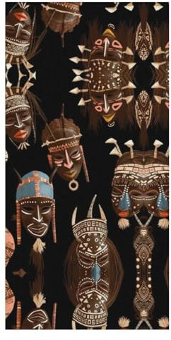 DWVTMNS Großes Strandtuch, afrikanisches Ritual, ethnisch, Tribal, bedruckt, großes Handtuch, Pool-Badetücher, doppelseitig, Flaum für Strand, Schwimmen, Fitnessstudio, Tischset