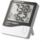 Digitales LCD-Thermometer, Innen-Hygrometer, Luftfeuchtigkeitsmesser, Wecker, ABS-Material