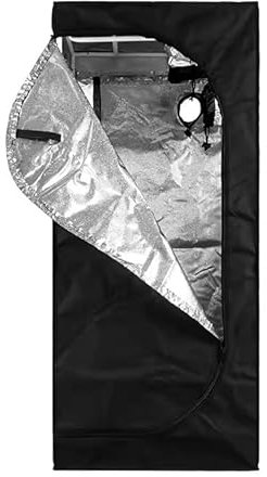 Grow Box Pflanzenzelt Growschrank aus reißfestem Polyestergewebe (Oxford) Growzelt Anbauzelt Gewächshaus (40x40x160)