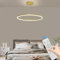 Mikeru 60cm Moderne Pendelleuchte LED, Dimmbar Pendelleuchte mit Memoryfunktion 10% Bis 100% Hängelampe Esstisch 3000k/4500k/6500k Gold Pendelleuchte 1 Ringe für Esszimmer, Wohnzimmer
