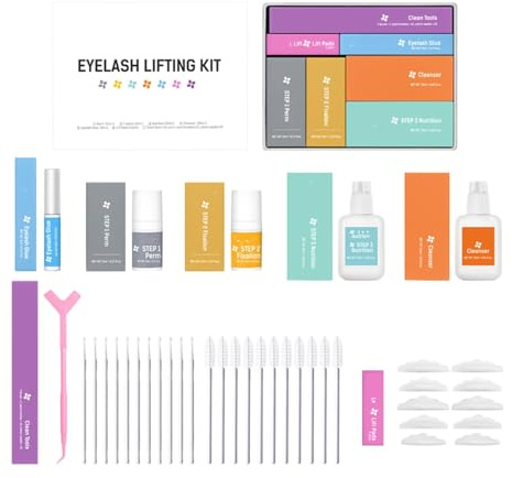 Lash Lift Kit, Curling Eyelash Set, Semi-Permanent Lash Perming Kit für Anfänger und Profis, Sichere und Effektive Lash Curling Ergebnisse, Wimpernlift und Curling Kit für langanhaltend schön