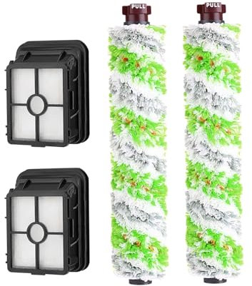 Ricambi Accessori per Bissell CrossWave 17132,1785,2551,2225N, 25821,2519,2582N, 2460 CrossWave rullo spazzola multisuperficie e filtro vuoto 1866 per Bissell, sostituzione parte # 161-3568,1608684.