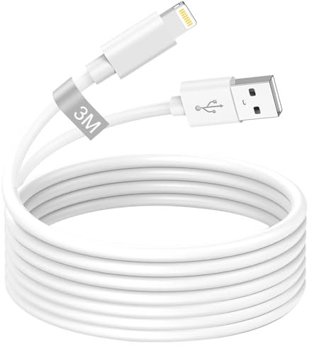 iPhone Ladekabel Original Apple MFi Zertifiziert, USB Lightning Kabel 3M Lang USB i Phone Kabel 3M iphone Lightning Ladekabel Schnellladekabel für Apple iphone 14 13 12 11 Pro Max/XS/8/7/6/5/SE,iPad