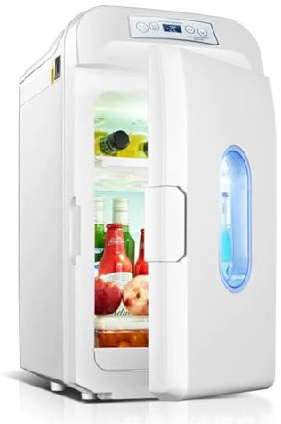 PP-Vic Towable Mini Refrigerator, Outdoor Beauty Fridge, Portable Freezer with Adjustable Temperature, Beer Mini Icebox, Suitable for Car And Home Use, Suitable for Camping