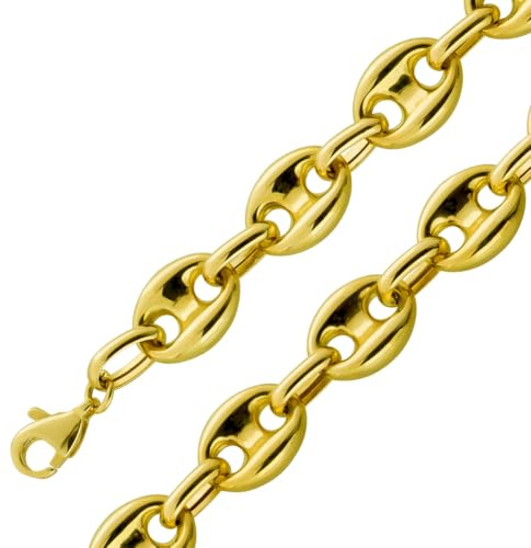 Ch.Abramowicz Bohnenkette Gelbgold 585 14 Karat halbmassiv 50