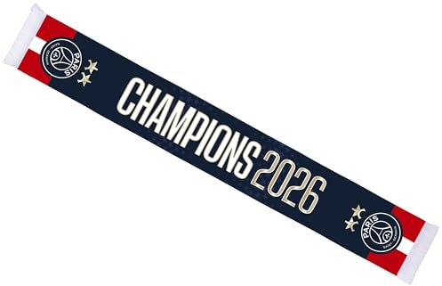 PSG Schal Champions 2026 – 2 Sterne – offizielle Kollektion von Paris Saint Germain