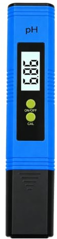 PH Meter, 0-14PH Measurement Range Auto Calibration and Clear Display for Swimming Pool, Pool, Hydroponics, Aquarium， 2% Reading Accuracy PH Temp Water Testers