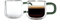 Ravenhead Double Wall Set of 2 Designer Glass Espresso Cups 9 cl Capacity, 16 x 9 x 9 cm