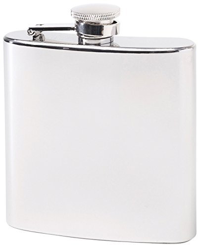 Herbertz Sac de Bouteille Homme Acier Inoxydable Flasque, Argent, 177 ML