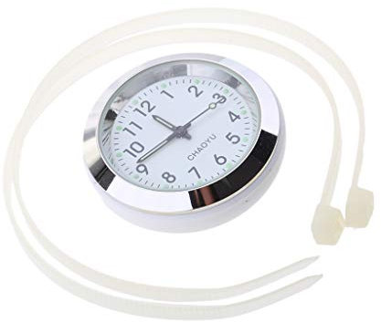Baoblaze Universal Motorraduhr, Wasserdicht, aus Aluminium - Weiß