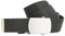 shenky Stoffgürtel | 3cm Breite | Stoff Gürtel mit Gürtelschnalle | Herrengürtel | Canvas | Damen | Schnalle | Damengürtel | belt | kombinierbar | Textilgürtel schmal | 110cm | Schwarz