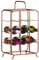 CKB LTD Weinregal, für 9 Flaschen, industriell inspiriert, Kupfer, freistehend, quadratisch, für 9 Flaschen, Kupfer-Metall-Halter für 9 Flaschen - Kupfer-Finish, auch für Champagner und Prosecco