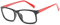 Boolavard Blue Light Blocking Brille Square Nerd Brillengestell Anti Blue Ray Computerspiel Brille (Rot)