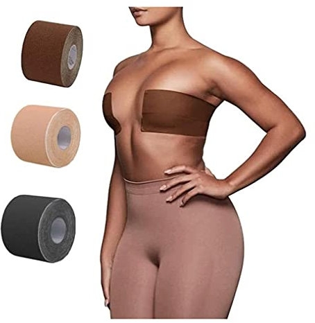 Wzrx7 - shop Nastro Boob,Nastro per Il Seno,3 Corpo Rotolo Invisibile Copertura dell'ugello Tit del Seno dell'elevatore del Nastro Push Up Stick Up Ascensore Boob Tape-2.5M x 6cm