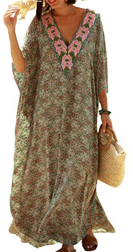 LikeJump Cardigan för kvinnor, bohemisk kimono, baddräkter, kaftan, täcka över bikini, sommar, strandklänning, maxi-toppar