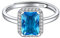 ChicSilver Damen Mädchen Fingerring mit Saphir Gebursstein 925 Silber verstellbarer Ring mit Zirkonia für Valentinstag Weihnachten Geburtstag