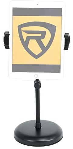 Rockville iStand 7 Adjustable Desktop Stand for iPad/iPhone/Tablet/Phone, 360 Swivel, Mic Clip Included, Perfect for Karaoke, Live Performances, and Presentations