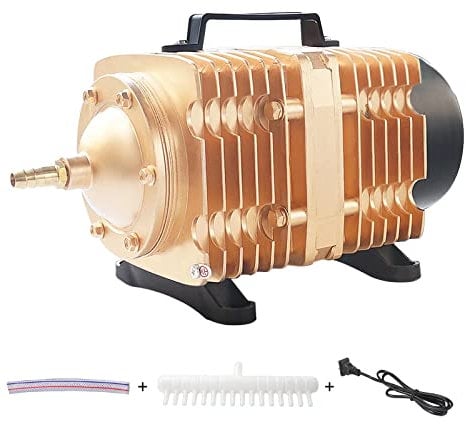 FONLAND Bomba de aire comercial 60W-160W, 70L-140L/min, 6-16 salidas Bombas de aire del compresor de aire del colector de válvulas para acuarios, sistemas hidropónicos, máquinas industriales