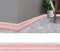 MYBOO 3D Pattern Sticker Wall Trim Line Skirting Border, 230x8CM Wallpaper Borders Self Adhesive Waterproof 3D Foam Edge Strip Border Dado Rail Decoration for Living Room Bedroom Kitchen Home (Pink)