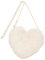 1stück Herzförmige Plüsch Umhängetasche Mit Kette Für Damen Beige Stylische Schultertasche Für Party Shopping Und Ausgehen Modische Handtasche Für Junge Frauen Und Teenager
