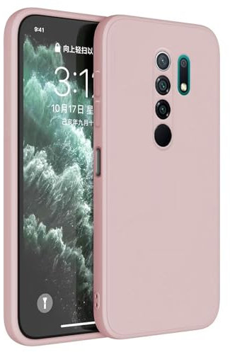 Topme Funda para Redmi 9 (6.53 Inches) Carcasa Caja Case Estuche, Funda Protectora de Piel de Silicona TPU - Polvo de Arena