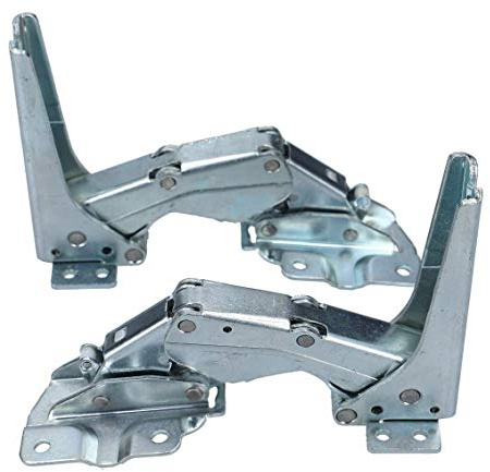 DEKAROX Hettich Door Hinge Set Top + Bottom for AEG Electrolux Zanker Zanussi 221120204/5 2211202045 + 221120104/7 2211201047 Hettich for Fridge, Freezer, Fridge Freezer Combination Like Santo