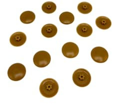 100 Abdeckkappen für Torx-Schrauben - Torx Schraubenabdeckung aus Kunststoff in verschiedenen Größen (Eiche RAL 1011, TX 20)