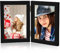 Bilderrahmen Klappbar für 2 Fotos: 13 x 18CM Bilderrahmen Kinderzeichnungen Holz Bilderrahmen Collage mit Glasscheibe, Befüllbarer Fotorahmen Kunst Rahmen Aufklappbar für Kunst Rahmen Sammeln Bildern
