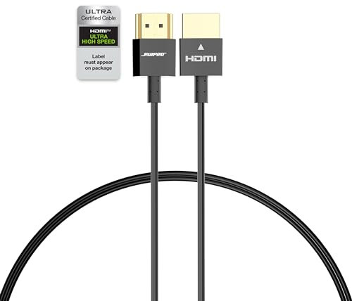 RUIPRO Ultra Thin 8K HDMI 2.1 Certified Cable 1M, Ultra High Speed 48Gbps, Short HDMI Cable, Support 8K@60Hz 4K@120Hz, Dynamic HDR, eARC, Compatible with PS5/Xbox/HDTV/Blu-ray/Monitor/Projector