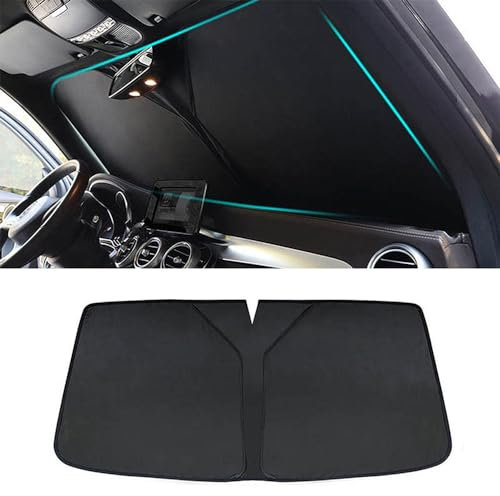 erdie Parasol para Coche,para Dacia Sandero Stepway 3 Extreme 2020-2023 2024 protección Frontal Rayos UV y el Calor,Parasol para Mantener el vehículo Fresco y sin daños,A